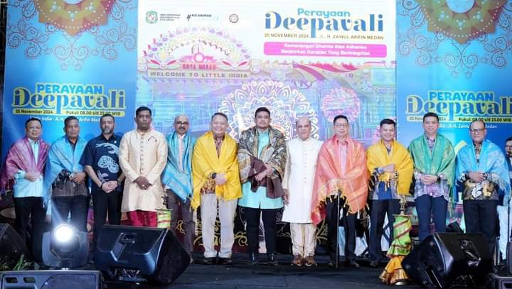 Meriah Deepavali India Medan, di hadiri Ribuan Orang, Wali Kota Medan: Supaya Masyarakat Bisa Merasakan