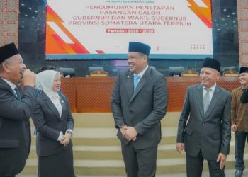 Bobby Hadiri Paripurna Pengumuman Penetapan Calon Gubernur dan Calon Wakil Gubernur Sumut