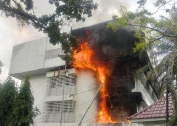 Kantor Disdiksu Terbakar, Dugaan Arus Pendek Listrik