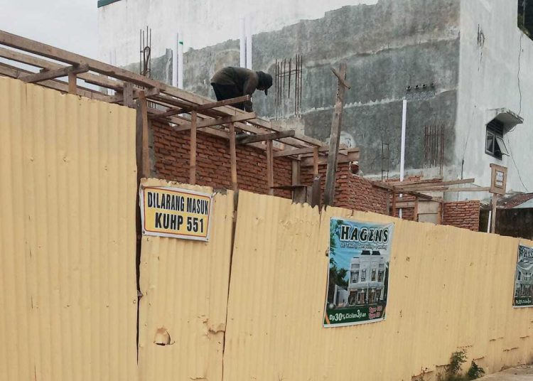 Bangunan 7 Unit diduga tanpa plank izin PBG di jalan Taut , Pihak terkait Bungkam