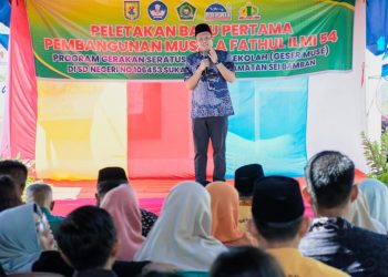 Projo Muda Sergai Apresiasi Peletakan Batu Pertama Pembangunan Mushala Fatul Ilmi ke-54 di SD Negeri 106453 Suka Damai Kec. Sei Bamban
