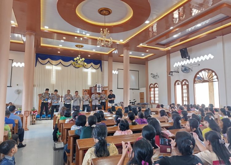 Kunjungi Gereja BNKP : Polres Sibolga Ajak Jemaat, Tidak Takut Lapor Aksi Premanisme