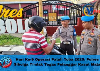 Hari Ke-9 Operasi Patuh Toba 2025: Polres Sibolga Tindak Tegas Pelanggar Kasat Mata