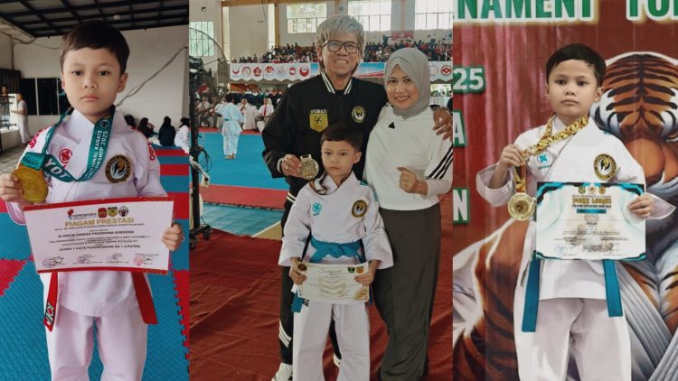 Alarick Danish Cetak Hattrick Emas di Berbagai Kejuaraan Nasional Karate