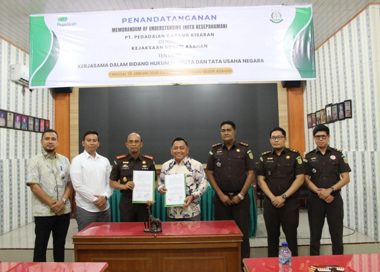 Sinergi BUMN–Kejaksaan, Pegadaian Kisaran Teken Nota Kesepahaman dengan Kejari Asahan