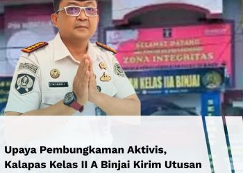 Upaya Pembungkaman Aktivis, Kalapas Kelas II A Binjai Kirim Utusan Amankan Aksi