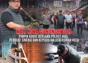 Wali Kota Gunungsitoli Pimpin Korve Bersama Polres Nias, Perkuat Sinergi dan Kepedulian Kebersihan Kota