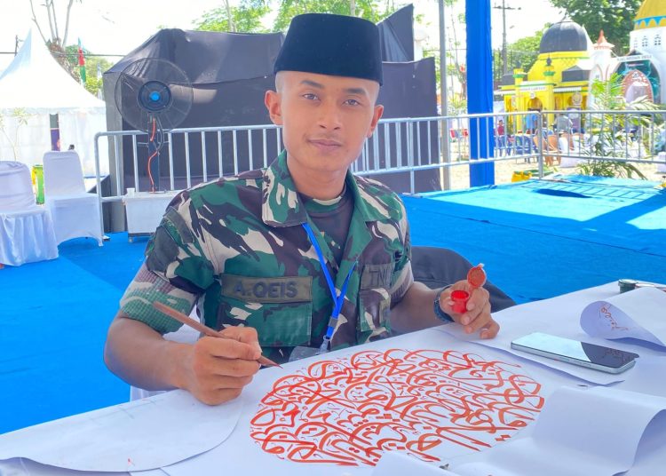 Jejak Prada Ahmad Qeis Dari Barak ke Meja Kaligrafi: Harumkan Nama Satuan di MTQ ke- 59 Kota Medan