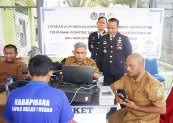 Lapas Kelas I Medan Hadirkan Layanan Administrasi Kependudukan bagi 604 WBP, Wujud Nyata Pelayanan Prima HBP ke-62