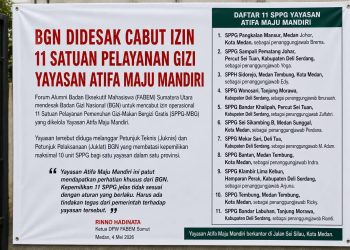 BGN Didesak Cabut Izin 11 Satuan Pelayanan Gizi Yayasan Atifa Maju Mandiri