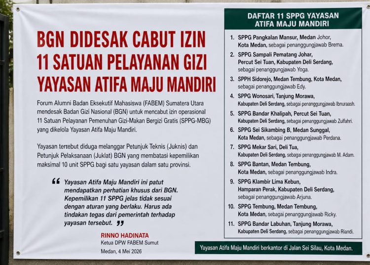 BGN Didesak Cabut Izin 11 Satuan Pelayanan Gizi Yayasan Atifa Maju Mandiri