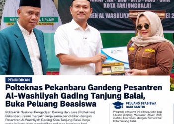 Polteknas Pekanbaru Gandeng Pesantren Al Washliyah Gading Tanjung Balai, Buka Peluang Beasiswa
