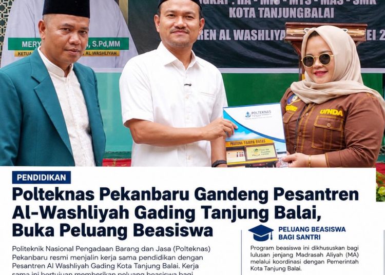 Polteknas Pekanbaru Gandeng Pesantren Al Washliyah Gading Tanjung Balai, Buka Peluang Beasiswa