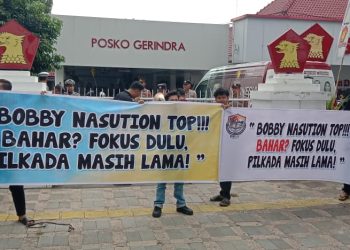 Unjuk Rasa di Gerindra Sumut, Bobby Nasution Top ! Bahar disuruh Fokus