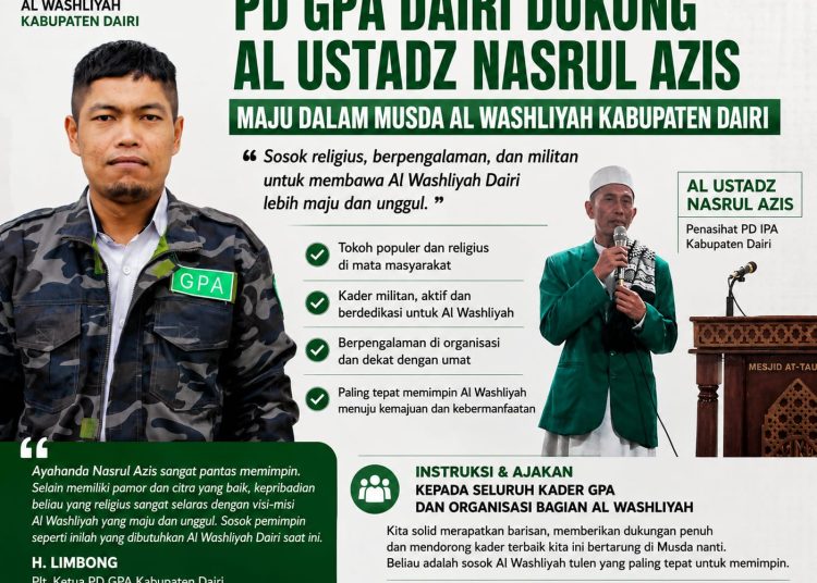 PD GPA Dairi Dukung Al Ustadz Nasrul Azis Maju dalam Musda Al Washliyah Kabupaten Dairi