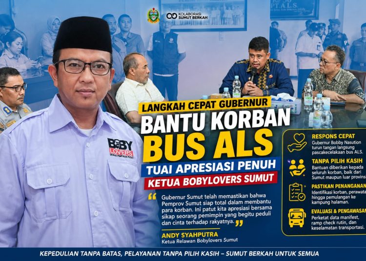 Langkah Cepat Gubernur Bantu Korban Bus ALS Tuai Apresiasi Penuh Ketua Bobylovers Sumut