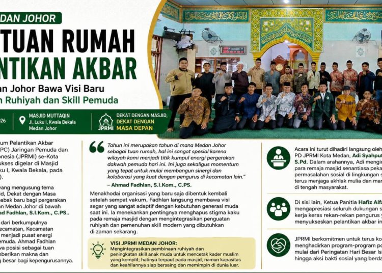 Jadi Tuan Rumah Pelantikan Akbar, JPRMI Medan Johor Bawa Visi Baru Integrasikan Ruhiyah dan Skill Pemuda