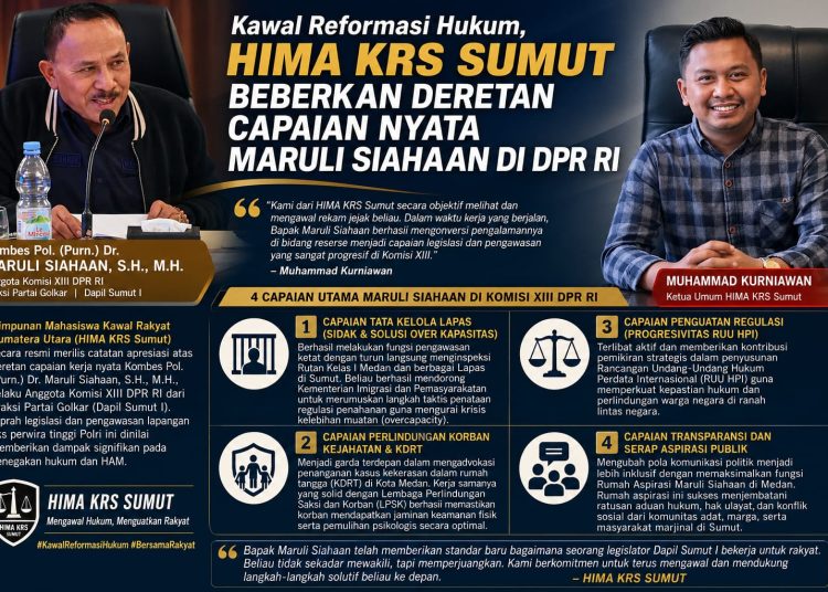 Kawal Reformasi Hukum, HIMA KRS Sumut Beberkan Deretan Capaian Nyata Maruli Siahaan di DPR RI
