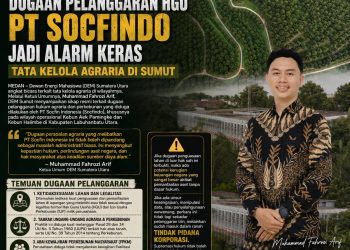 Dugaan Pelanggaran HGU PT Socfindo Jadi Alarm Keras Tata Kelola Agraria di Sumut