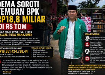 DEMA Soroti Temuan BPK Rp18,8 Miliar di RS TDM, Desak Audit Investigatif dan Evaluasi Total Manajemen