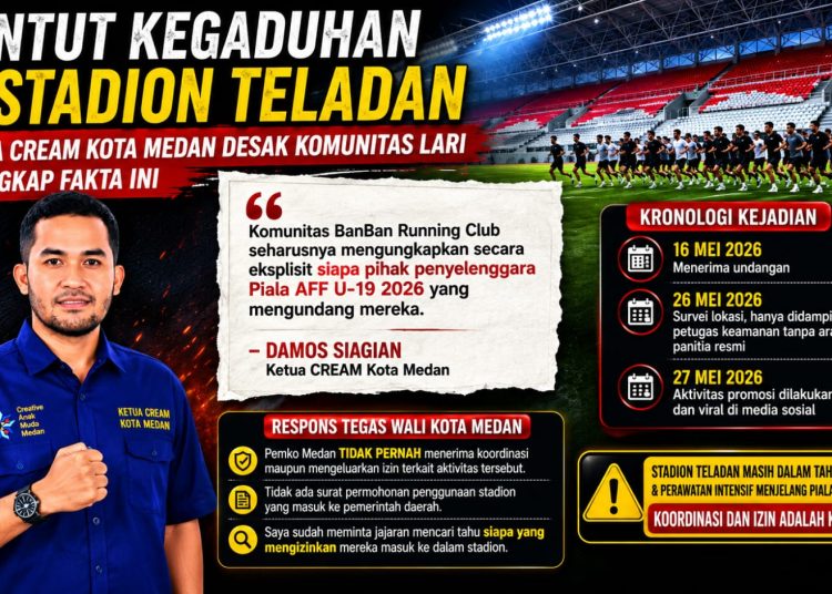 Buntut Kegaduhan di Stadion Teladan, Ketua CREAM Kota Medan Desak Komunitas Lari Ungkap Fakta Ini