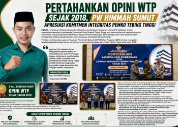Pertahankan Opini WTP Sejak 2018, PW HIMMAH Sumut Apresiasi Komitmen Integritas Pemko Tebing Tinggi