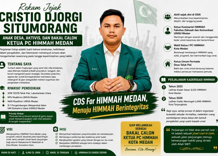 Rekam Jejak Cristio Djorgi Situmorang: Anak Desa, Aktivis, dan Bakal Calon Ketua PC HIMMAH Medan