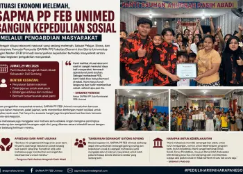 Situasi Ekonomi Melemah, SAPMA PP FEB Unimed Bangun Kepedulian Sosial Melalui Pengabdian Masyarakat