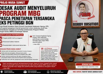 Projo Muda Sumut Desak Audit Menyeluruh Program MBG Pasca Penetapan Tersangka Eks Petinggi BGN