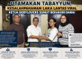 Utamakan Tabayyun, Kesalahpahaman Laka Lantas Viral Ketua Bobylovers Sumut Berakhir Damai