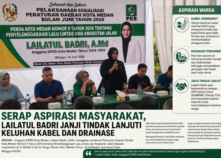 Serap Aspirasi Masyarakat, Lailatul Badri Janji Tindak Lanjuti Keluhan Kabel dan Drainase