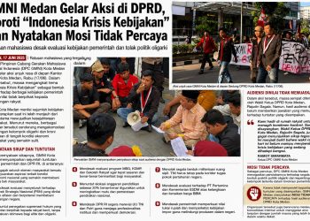 GMNI Medan Gelar Aksi di DPRD, Soroti “Indonesia Krisis Kebijakan” dan Nyatakan Mosi Tidak Percaya