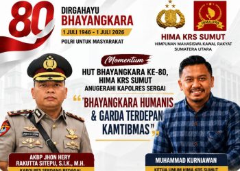 HUT Bhayangkara ke- 80, Kapolres Sergai Tuai Penghargaan Dari HIMA KRS Sumut