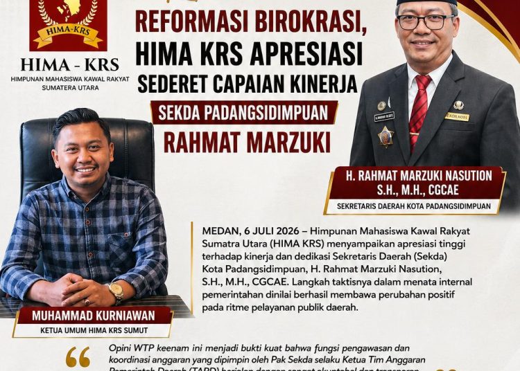 Kawal Reformasi Birokrasi, HIMA KRS Apresiasi Sederet Capaian Kinerja Sekda Padangsidimpuan Rahmat Marzuki