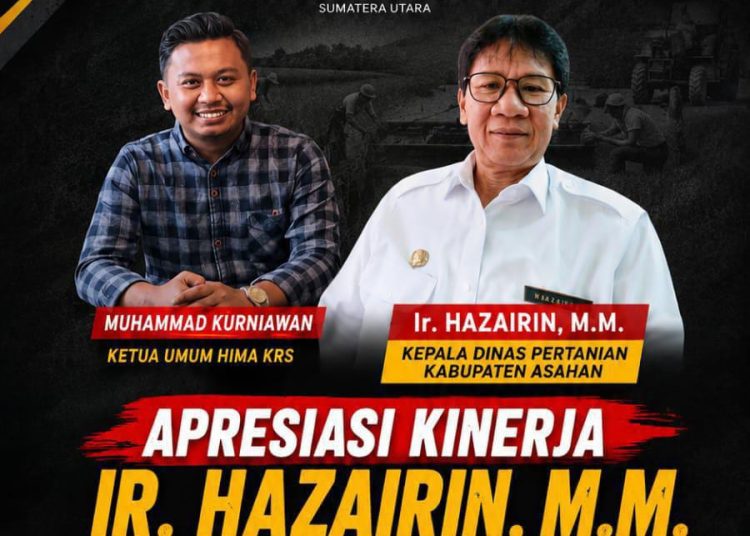 Apresiasi Kinerja Kadis Pertanian Asahan Ir. Hazairin, HIMA KRS: Komitmen Nyata Memajukan Kesejahteraan Petani
