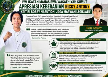 Mahasiswa Wasathiyah Sumut Dukung Ricky Antony Kritik Gubsu Bobby: DPRD Jangan Jadi Boneka Eksekutif!