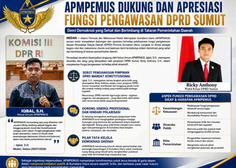 Soroti Dinamika Politik Sumut, APMPEMUS Dukung Langkah Pimpinan DPRD Ricky Anthony
