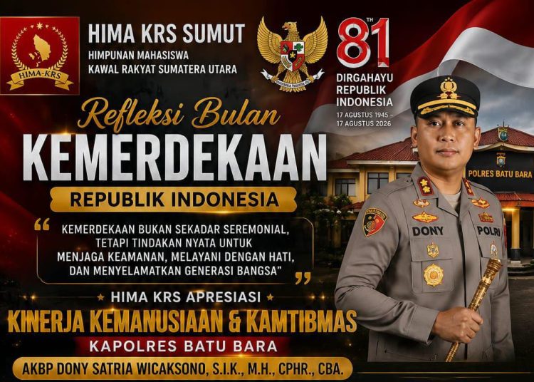Refleksi Bulan Kemerdekaan, HIMA KRS Apresiasi Kinerja Kemanusiaan dan Kamtibmas Kapolres Batu Bara AKBP Dony Satria Wicaksono