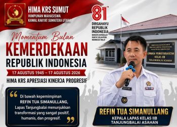 Momentum Bulan Kemerdekaan RI, Hima KRS Apresiasi Kinerja Progresif Kalapas Tanjungbalai, Refin Tua Simanullang