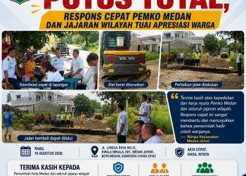 Jalan Lingga Raya Putus Total, Respons Cepat Pemko Medan dan Jajaran Wilayah Tuai Apresiasi Warga