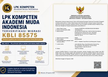 LPK Kompeten Akademi Muda Indonesia Terverifikasi Migrasi KBLI 85575, Perkuat Standar Tata Kelola Pelatihan Kerja