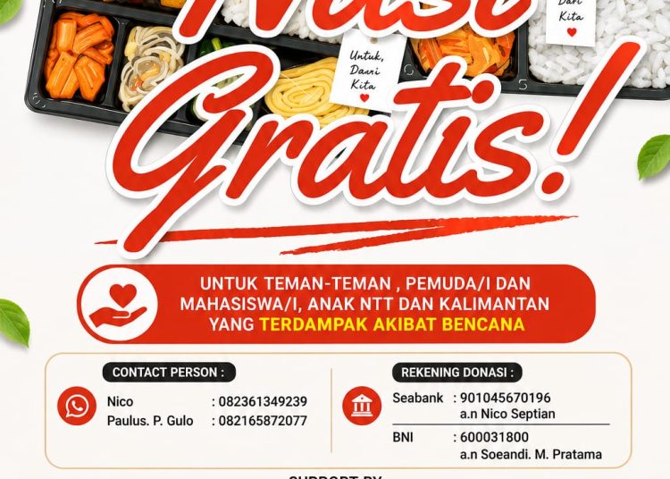 Nasi Gratis, Gerakan Solidaritas untuk Pemuda dan Mahasiswa Terdampak Bencana NTT dan Kalimantan