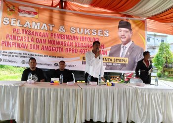 Eko Afrianta Sitepu Gelar Pembinaan Ideologi Pancasila dan Wawasan Kebangsaan di Medan Johor