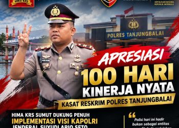Implementasikan Visi Kapolri Jenderal Suyudi Ario Seto, HIMA KRS Sumut Apresiasi 100 Hari Kinerja Nyata Kasat Reskrim Polres Tanjungbalai