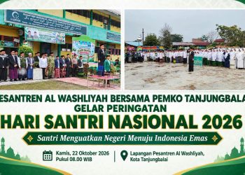 Pesantren Al Washliyah Bersama Pemko Tanjungbalai Gelar Peringatan Hari Santri Nasional 2026