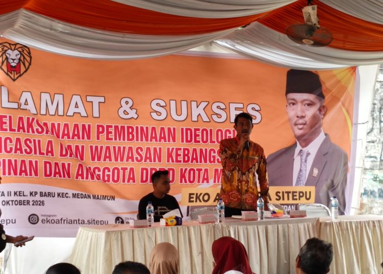 Eko Sitepu Gelar Pembinaan Ideologi Pancasila dan Wawasan Kebangsaan di Medan, Warga Soroti Keadilan Sosial