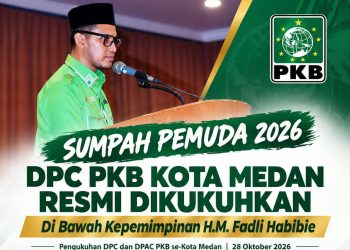 Sumpah Pemuda 2026, DPC PKB Kota Medan Resmi Dikukuhkan Dibawah Kepemimpinan H.M Fadli Habibie