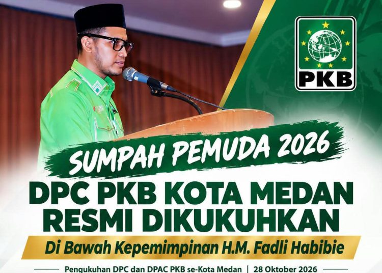 Sumpah Pemuda 2026, DPC PKB Kota Medan Resmi Dikukuhkan Dibawah Kepemimpinan H.M Fadli Habibie